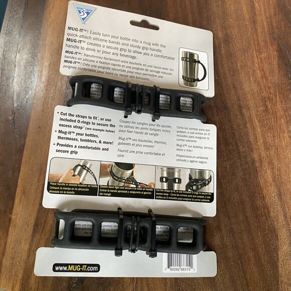 New Mug-It! Adjustable Universal Fit Mug Handle Adapter Water Bottles Tumblers - Picture 2 of 4